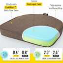 SUNROX Gel Memory Foam Chair Cushions, FadeShield Water-, Stain-Resistant Durable Reversible Seat Cushion Pads with Ties for Indoor/Outdoor Kitchen Dining Office 17"x16" Set of 4, Heather Chestnut