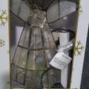 Kurt Adler 10-Light Capiz Angel Treetop with Trumpet (Clear)