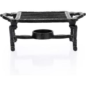 Sumnacon Tea Warmer Cast Iron Tea Pot Warmer with Tealight Candle Holder Sturdy Functional Teapot Warmer Stand for Office Party or Desk RetroTea Pot Heater for Heating Milk,Tea,Coffee,Food (7.5x4.7 Inch)