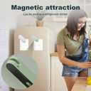 Mini Bag Sealer, Upgraded 2 in 1 Heat Sealer & Cutter,Rechargeable USB-C Heat Seal Machine with Magnet, Portable Resealer Machine Sealer for Plastic Bags, Chip Storage,Snacks Freshness (Green)