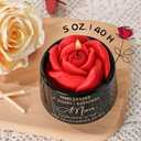 2 x Mothers Day Birthday Gifts for Mom, Moms Gifts from Daughter, Son - Christmas Valentines Day Present for Mother 5 oz Mom Rose Style Candles