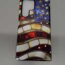 CARLOCA Case for Samsung Galaxy S23 Ultra,A Glowing American Flag Design- Hybrid Dual Protection Soft TPU + Hard PC, Shockproof & Anti-Scratch Cover Men Women Stylish Protective Phone Case