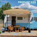 12x12 Pop Up Canopy, Easy Up Canopy Tent, Heavy Duty Tents for Parties, One Person Easy Set Up Event Tent, Khaki