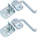 Lonffery Trailer Gate Latch, 2 Pack Stake Bed Latches, Straight Side Gate Bracket Sets for Utility Trailer, Trucks, Wood