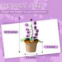 Lily of The Valley Lamp, Purple Crochet Artificial Flowers with Night Lights, Cordless Table Lamp -Birthday Gifts for Women,Cozy Home Decor Mothers Day Gifts