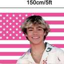 2 x Malachi American Flag Tapestry, Pink Daniel USA Design, 3x5 Feet, Polyester with Brass Grommets, Barton Wall Decor for Bedroom