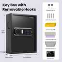 KornerBatl Heavy Duty 103 Position Electronic Key Lock Box with Anti-Theft Deposit Key Slot & Key Out Tags, Key Box Wall Mount with Code for Home Office