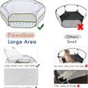 Pawaboo Small Animals Playpen, Waterproof Small Pet Cage Tent with Zippered Cover, Portable Outdoor Yard Fence with 3 Metal Rod for Chick/Kitten/Puppy/Guinea Pig/Rabbits/Hamster, Blue + White Flower