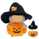 2025 New Clothes for LABUBU, 2-Piece Orange Clothes Set for Labubu, Outfits for 15/17 cm Labubu, Exquisite Accessories for LABUBU Doll, Stylish Outfit for Boys Girls Birthday Collectors (Pumpkin) Pack of 2