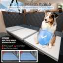 Truck Dog Seat Cover Back Seat, Hard Bottom Dog Hammock for Car, Waterproof Soft Pet Extender Travel Bed Supports 400lbs, Durable Platform Protector for Car,SUV, Tacoma Double Cab