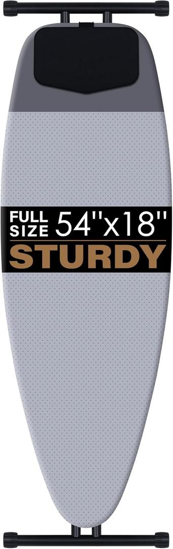 veiox Full Size Ironing Board 54''x18'', Heavy-Duty Stable
