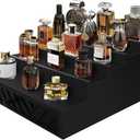 Cologne Organizer for Men,5 Tier Wood Cologne Stand with Drawer and Hidden Compartment,Used to Storage or Display Watch,Jewelry,Perfume Organizer for Men