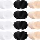 12 Pairs Round Bra Pads Inserts Kit, Removable Washable Sports Bra Padding Insert for Bikinis Top Swimsuit Sport Bras (White)