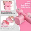 Adjustable Dumbbell Set of 2, 4 in 1 Free Weights with Fast Adjustment, Each 2.2lb/ 3.3lb/ 4.4lb/ 5.5lb Hand Weights Set for Home Gym & Outdoor Exercise Training