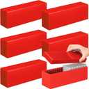 Wenqik 6 Pcs Plastic Coin Storage Box Case with 20 Slab Coin Holders - Collection Box for Collectors, Home, Office, Bank Supplies(Red)