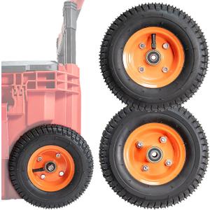 2Pcs Packaout Wheels Compatible with Mil.waukee Rolling Tool Box 48-22-8426, 9 Inch Packout Replacement Wheel Kit, Alloy Wheels Strong and Not Easy to Crack, Can Roll Smoothly on Various Terrains