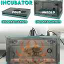 Puppy Incubator with Temperature Control & Ventilation Fan, Dual-Heating Modules (Pad+Lamp) and Oxygen Tube, Incubator for Puppy/Kitten | Brooder for Dogs, Chicks, Birds & Newborn Critters (55L)