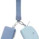 Mum's Memory Mini Zip Around Wristlet Wallets for Women -KeyChain Wallet with Detachable Dual Pouch Wristlet -Key Chain Coin Purse Small Wallets