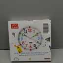 Silent Kids Wall Clock,Telling Time Teaching Clock for Kids, 10 Inch Non-Ticking Battery Operated Colorful Clock for Kids Room,Play Room,School Classroom. (Wood Grain, 10 Inch)