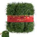 20FT Artificial Christmas Twist Garland - Soft Green Vine Greenery for Wedding Party Home Decor - Indoor Outdoor Festive Hanging Decorations