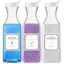 Laundry Detergent Dispenser,54oz Fabric Softener Dispenser,Plastic Liquid Laundry Detergent Container,Laundry Detergent Organizer for Laundry Room Organization with 4 Labels,3 Pack,White