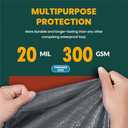 Large Waterproof Tarp - Heavy Duty 20 Mil Thick Poly Tarpaulin Ideal for Canopy Tents, Boats, RV or Pool Covers - Multipurpose Protective Tarps with Grommets for Indoor and Outdoor Use | 20' x 30'