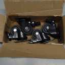 2 Inch Caster Wheels, Casters Set of 4, Heavy Duty Casters Load 2200lbs, Locking Swivel Plate Industrial Casters, Low Gravity Center Castor for Furniture and Workbench