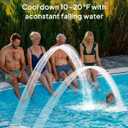 POOLHOUR 2026 Height Upgrade Pool Fountain - Dual Spray High-Pressure Adjustable Waterfall Sprinkler Cooler for Above-Ground & Inground, 360 Cooling Jet & Relaxation Features,White
