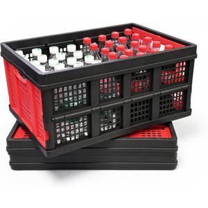 Shineyaplus 55L Collapsible Storage Bins with Handle 3 Packs,