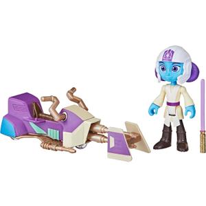 Star Wars: Young Jedi Adventures LYS Solay Figure & Speeder Bike, 4-Inch Scale Action Figures & Vehicles, Star Wars Toys, Preschool Toys for 3 Year Old Boys & Girls