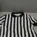 Syhood Referee Shirt Costume Men Women, Whistle Black and White Striped Football Soccer Official Ref Shirt Jersey (Small)