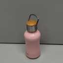 YOHKOH Mini Insulated Water Bottle With Bamboo Lid - 8.8oz Small Vacuum Insulated Water Bottle for Women Kids, 12 Hrs Hot & 24 Hrs Cold Stainless Steel Thermos Leak-Proof BPA-Free (8.8oz,Pink)