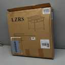 LZRS Adirondack Square Outdoor Side Table with Umbrella Hole, Pool Composite Patio Table,HDPE End Tables for Backyard,Pool, Indoor Companion, Easy Maintenance & Weather Resistant(Black)