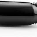 A-KARCK 4 Inch Inlet Exhaust Tip, Bolt On 4" Inlet 5" Outlet 12" Long Black Coating Exhaust Tailpipe Tip, Stainless Steel Rolled Edge