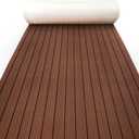 KXKZREN Boat Flooring EVA Foam Decking Sheet Faux Teak Marine Mat Non-Slip Boat Carpet Self-Adhesive Flooring for Jon Boats Motorboat RV Yacht Kayak Swim Platform