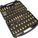 VINGVO Car Air Conditioning Leak Detector Kit, 77pcs Automotive AC Leak Test Set with Brass Connectors, Professional Universal AC Connector Repair Tools Kit for Car & Truck Refrigerant System