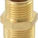 Toilet Fill Valve Pipe Fitting Adapter, Brass Bidet Hose Fitting Connection Bidet Diverter Valve Adapter (7/8" Male to G3/4" Male)