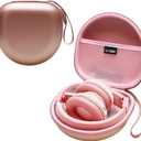 Kids Headphones Case Compatible with iClever BTH12 / HS19 / BTH26 / JoySpark-T5 / Candy Bila BH03 / EarFun/IMYB/MIDOLA MD-B01 / noot Products Foldable Kids Headphones, Rose Gold (Case Only)