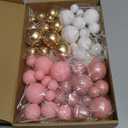 48 Pcs Cake Topper Decorations - Balloon Cupcake Toppers, Foam Balls for Birthday Party Wedding Cake Decorating (Rose Gold, Pink, White, Gold)