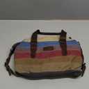 Canvas Handbag Multi-Color Striped Lattice Cross Body Shoulder Purse Bag Tote-Handbag for Women