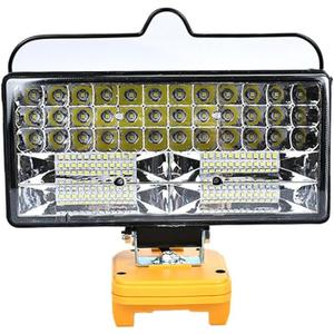 7 Inch LED Work Light with Adjustable Brightness Waterproof Aluminum Housing Portable Flood Light for Workshops Job Sites and Outdoor Projects(Yellow), 1 pcs