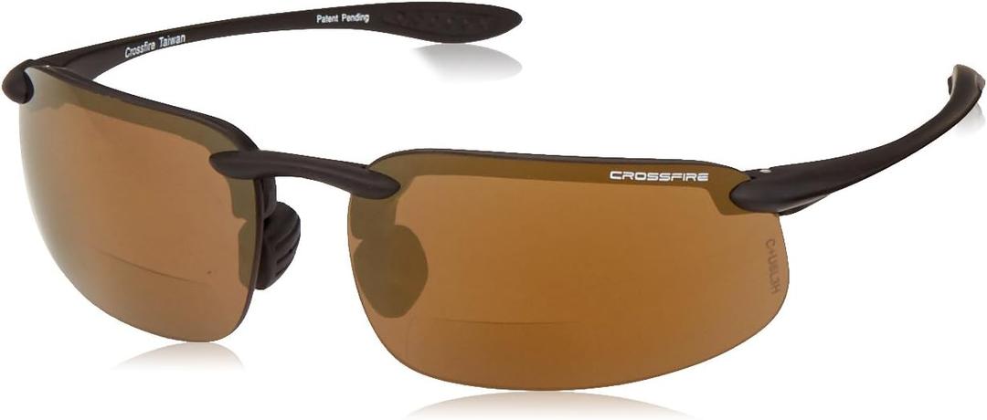 Crossfire Safety Glasses (Bronze 2.5 Diopter)