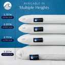 Bluewave Bedding Extra Slim Gel Memory Foam Pillow for Stomach and Back Sleepers - Thin, Flat, and Low Profile Design for Deeper Sleep (1.75-Inches Height, Standard Size)