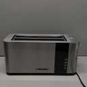 Mueller UltraToast Full Stainless Steel Toaster 4 Slice, Long Extra-Wide Slots for Bagels and Waffles, 6 Browning Levels, LED Display, Cancel/Defrost/Reheat Functions & Removable Tray, Kitchen Gadgets