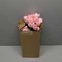 Janinka 100pcs Artificial Tulip Flowers Fake PU Tulips Faux Latex Bouquet Flower Centerpieces Arrangement Floral for Mother Day Wedding Spring Decorations (Light Pink)