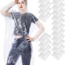 SmileLucky 100 Pack Disposable Rain Ponchos with Hood for Adults, Family Pack Raincoats Bulk for Women and Men