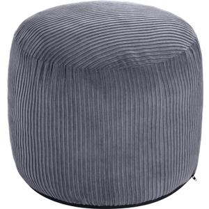 WSOFRLAC Pouf Ottoman Foot Stools Ottoman with Foam Small Corduroy Ottomans for Living Room Ottomans Pouf 20x15 Floor Poufs Foot Rest for Office Chair Dark Grey Foot Stool, Small