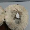 festooning Girls Faux Fur Shearling Style Boots Girls Warm Winter Non-Slip Zip Snow Boots for Indoor Outdoor Brown Size 9