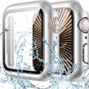 Goton Waterproof Case Compatible for Apple Watch Series 11/10 Screen Protector 42mm, Hard Bumper with Tempered Glass for iWatch 11 Cover 42 mm (Silver)