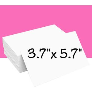 50 Sheets White Cardstock, 130lb/350gsm Thick Crafts Paper, Construction Paper for Invitations, Scrapbooking, Crafting, DIY Projects, Decoration and Drawing, 3.7 x 5.7 inches